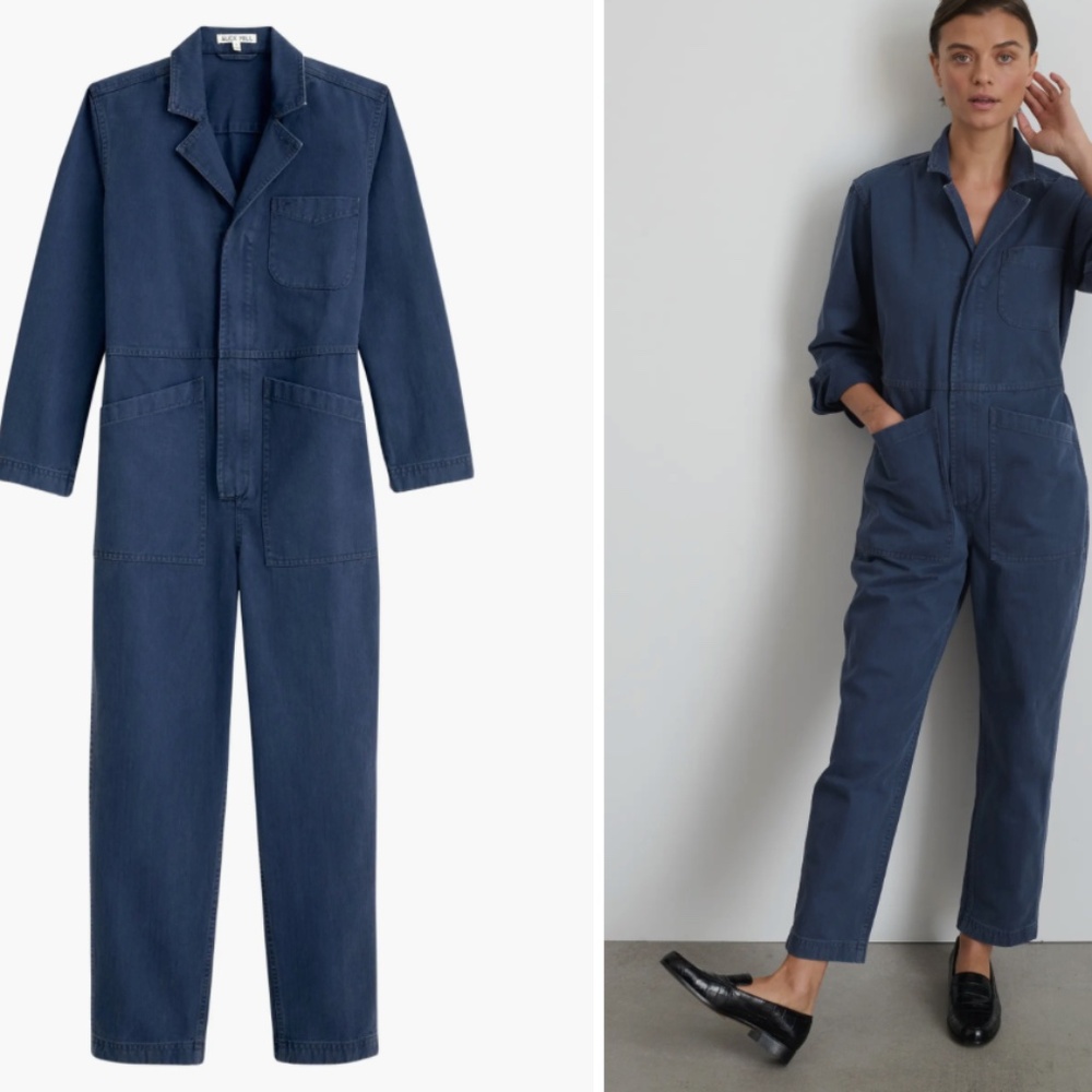 Alex Mill Standard Cotton Jumpsuit - Slate Blue Medium - NEW